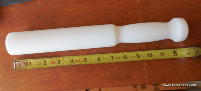 Plastic Meat Pusher/Stomper for Hobart Grinders. 7 1/2" Under the Handle